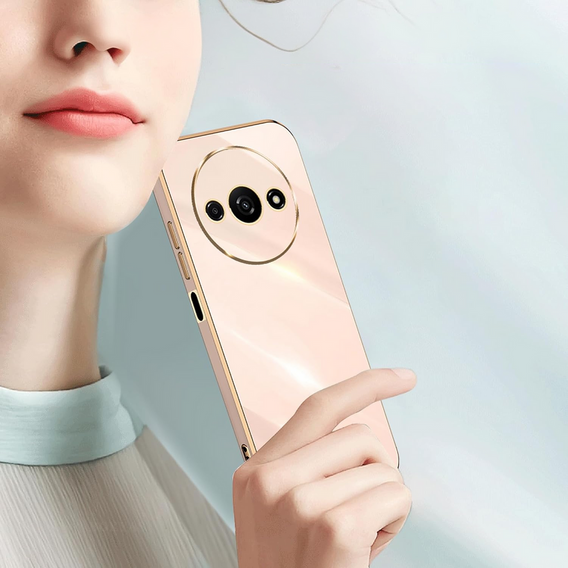 Tojás Xiaomi Redmi A3, Glamour CamShield, rózsaszín rose gold