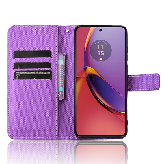 Flip tok Motorola Moto G84 5G-hez, Smart Magnet, ibolya