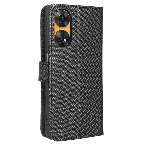 Pattintható tok a Oppo Reno8 T 4G, Wallet Smart Magnet, fekete