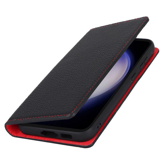 Pattintható tok a Samsung Galaxy A25 5G, Litchi Skin Grain, fekete