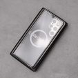 Magnetic Dual Glass MagSafe tok Samsung Galaxy S22 Ultra, ezüst
