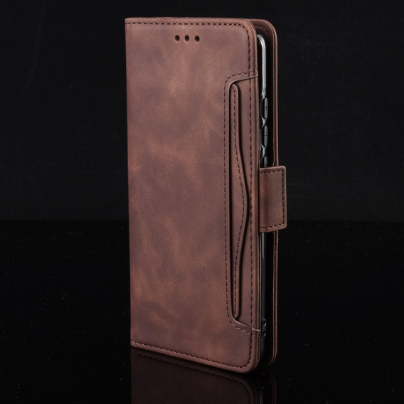 Pattintható tok a Infinix Hot 50 4G, Card Slot, barna