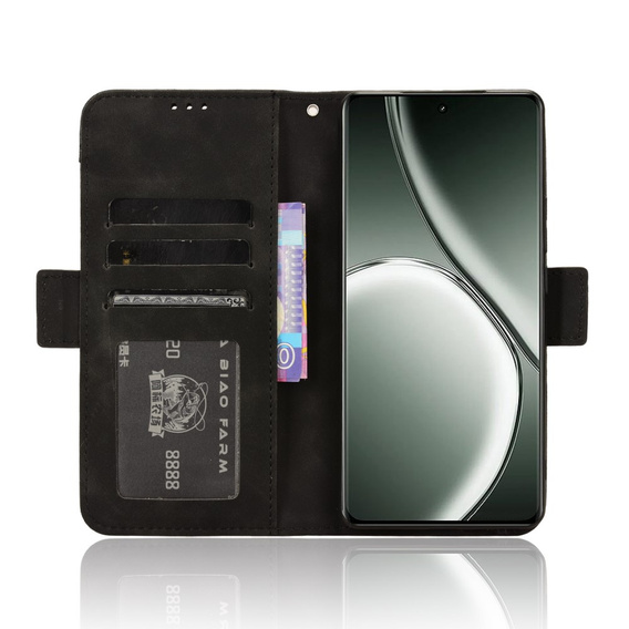 Pattintható tok a Realme GT 6 / 6T, Card Slot, fekete