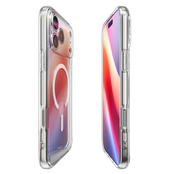 Spigen Ultra Hybrid MagSafe tok iPhone 17 Pro Max készülékhez, átlátszó / fehér