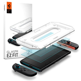 Spigen Glas.tR EZ Fit Edzett Üveg 2-Pack Nintendo Switch 2-höz – Átlátszó
