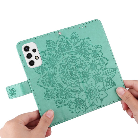 Pattintható tok a Samsung Galaxy A53 5G, Mandala Flower, zöld