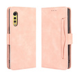 Pattintható tok a LG Velvet, Card Slot, rózsaszín