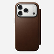 Nomad tok iPhone 17 Pro-hoz, Modern bőr fóliatok, barna