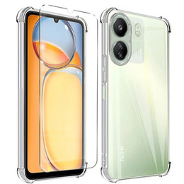 Tok Xiaomi Redmi 13C, Anti-Shock, átlátszó + üveg 9H