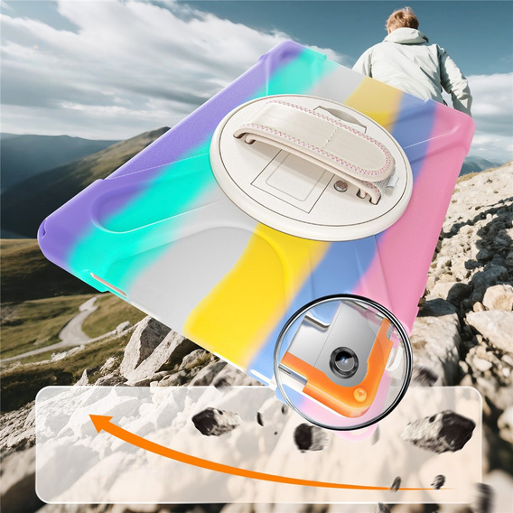 Páncélozott tok állvánnyal és vállpánttal Samsung Galaxy Tab A11+ készülékhez