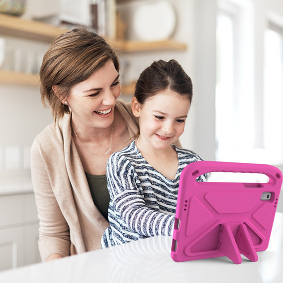 Gyermek tok Lenovo Tab M9, Gyermek tok fogantyúval, rózsaszín