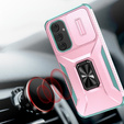 Páncélozott tok Samsung Galaxy A54 5G, páncélozott Slide Ring, rózsaszín