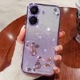 tok Xiaomi Redmi 13C / Poco C65, csillogó virág, lila