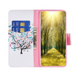 Flip tok Motorola Moto G54 5G, Wallet, colorful tree, fehér