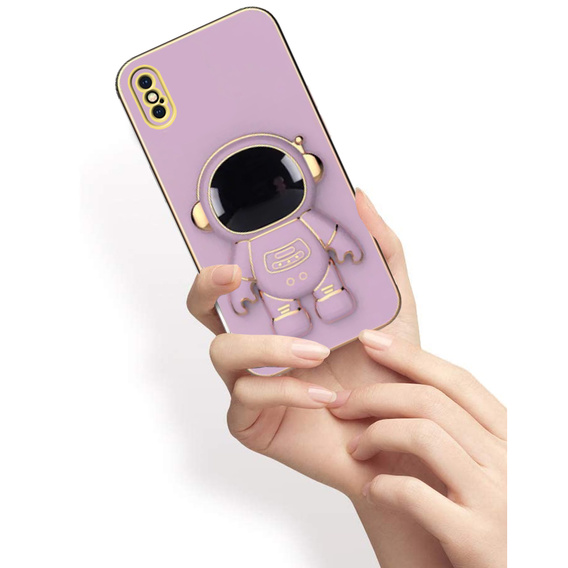 Telefontok a iPhone X / XS, Astronaut, lila