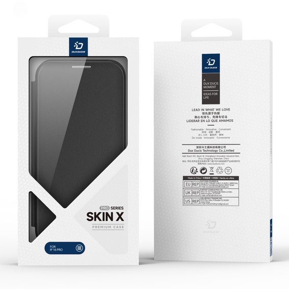 Dux Ducis Telefontok a iPhone 16 Pro, Skin X Pro, MagSafe, fekete