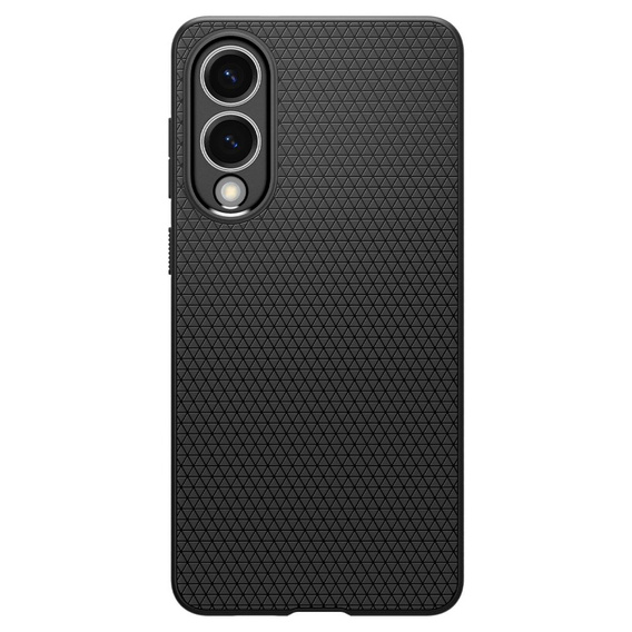 A Spigen tok Samsung Galaxy S25 Edge, Liquid Air, fekete + 9H edzett üveghez