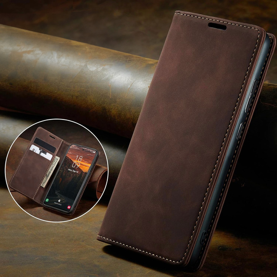 Telefontok a Samsung Galaxy A55, ERBORD Vintage, kávé + üveg a képernyőhöz