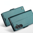 CASEME flip tok Samsung Galaxy A54 5G, Litchi Wallet, zöld