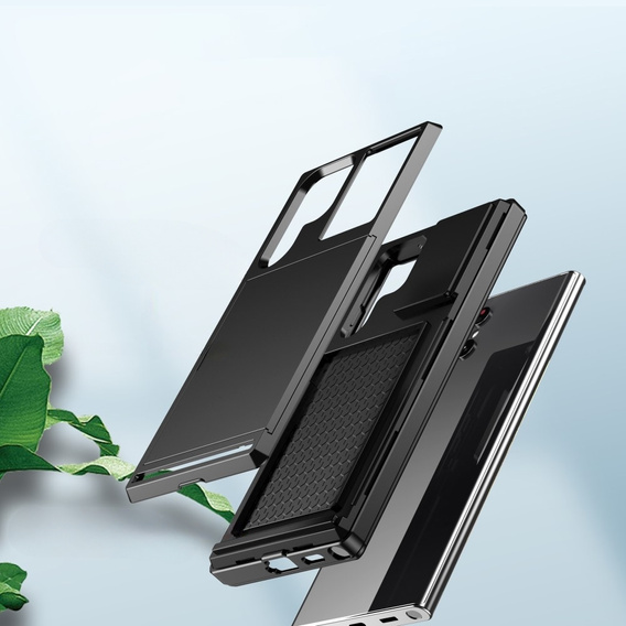 Telefontok a Samsung Galaxy S23 Ultra, Sliding Card Holder, fekete