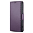 Tok Motorola Moto G24 Power, ERBORD Glossy Litchi, pénztárca patenttal, lila