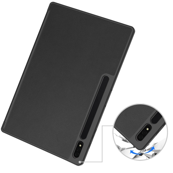 Tok Samsung Galaxy Tab S10 Ultra, Smartcase tolltartóval, fekete
