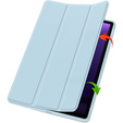 Tok Samsung Galaxy Tab S10 FE+ Plus, Smartcase tolltartóval, kék