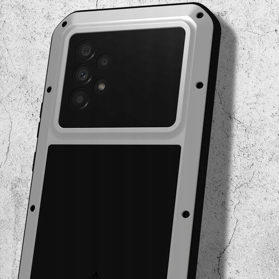 Love Mei Telefontok a Samsung Galaxy A53 5G, armored with glass, ezüst