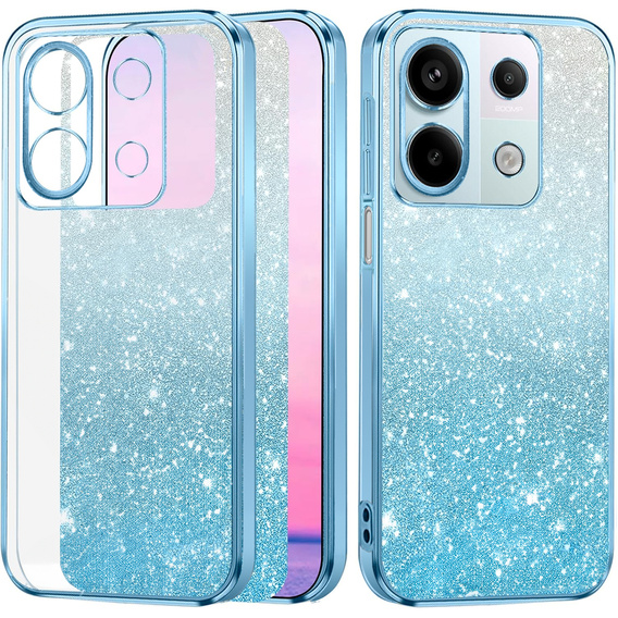 Tok Xiaomi Redmi Note 13 5G, Glitter Case CamShield, kék