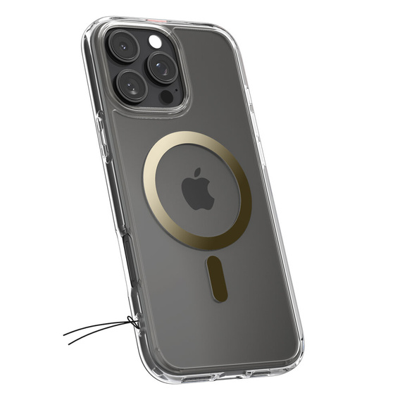MagSafe Spigen tok iPhone 16 Pro, Ultra Hybrid, átlátszó / zöld + 9H edzett üveg