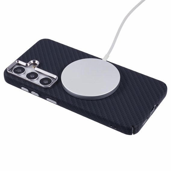 Tok Samsung Galaxy S25+ Plus, Carbon Fiber MagSafe, fekete