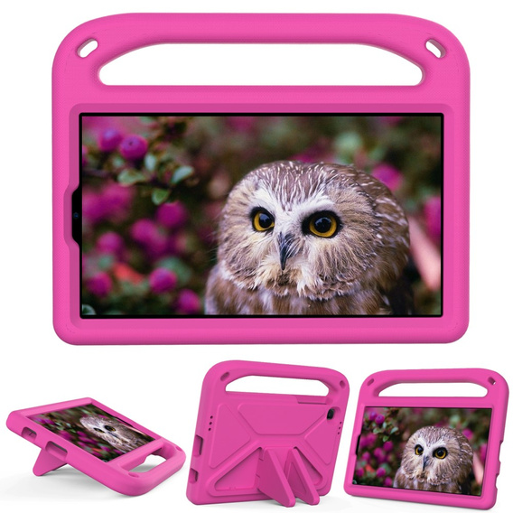 Gyermek tok Samsung Galaxy Tab A7 Lite 8.7 T220 / T225, gyermek tok fogantyúval, rózsaszín