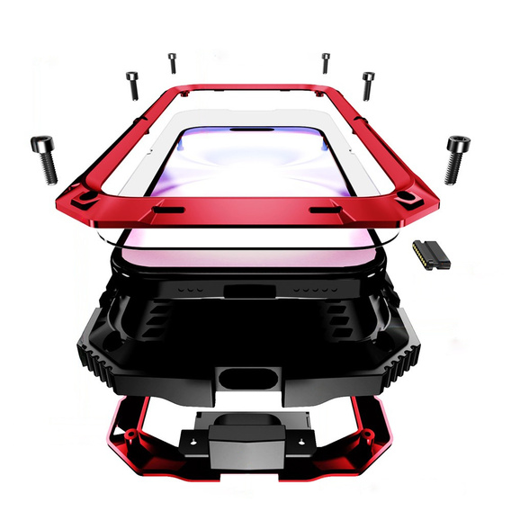 R-JUST tok állvánnyal és beépített üveggel iPhone 17-hez