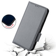 Pattintható tok a Xiaomi Redmi Note 12 5G / POCO X5 5G, Wallet Litchi Magnet, szürke