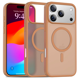 Matt tok iPhone 17 Pro készülékhez, MagSafe, áttetsző barna színű