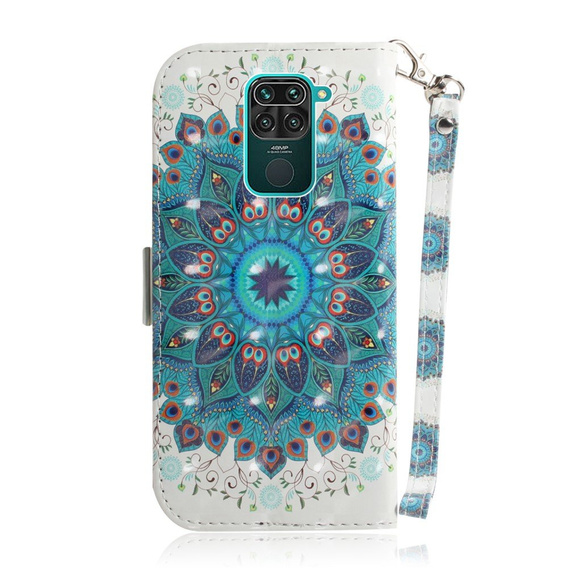 Pattintható tok a Xiaomi Redmi Note 9, Wallet, Mandala Flower