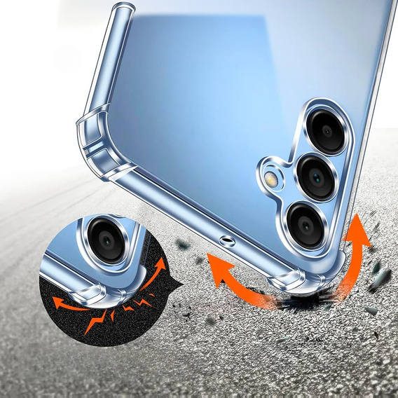 Telefontok a Samsung Galaxy A16, Dropproof, átlátszó