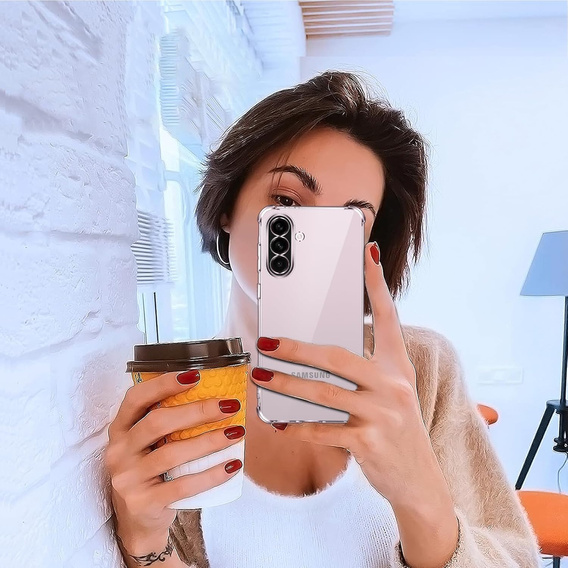 Tok a Samsung Galaxy A56, Erbord Dropproof, átlátszó + Glass