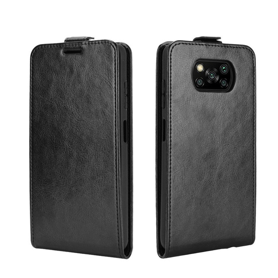 Pattintható tok a Xiaomi Poco X3 NFC / Poco X3 PRO, Flip, fekete