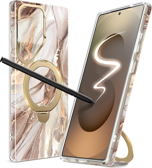 Robusztus tok Samsung Galaxy S25 Ultra készülékhez – Tongate MECH sorozatú klip, fekete
