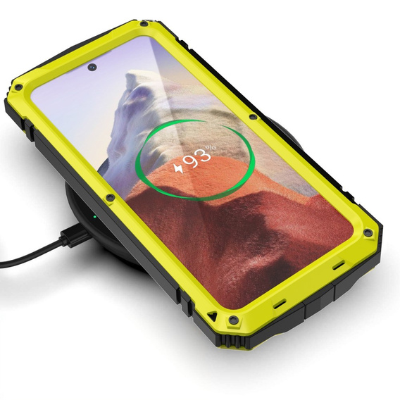 Páncélozott tok a Samsung Galaxy S25, R-JUST, sárga