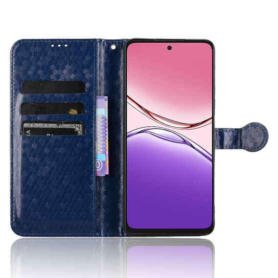 Flap tok Oppo A5 Pro 5G, Wallet Rhombus, kék