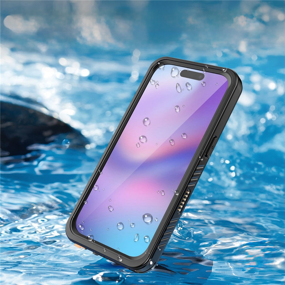 Redpepper tok iPhone 17 Pro készülékhez, IP68 vízálló, MagSafe, átlátszó, fekete oldallapokkal