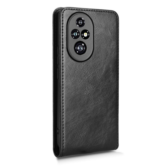 Pattintható tok a Honor 200 Pro 5G, Flip, fekete