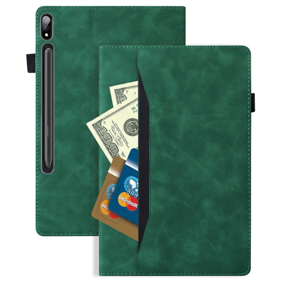 Tok Samsung Galaxy Tab S10 FE+ Plus, Classic, tolltartóval, fekete