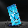 Pattintható tok a Oppo A17, Wallet Light Spots Decor Butterfly, kék
