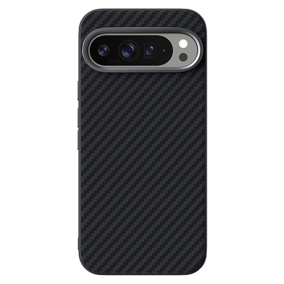 Tok Google Pixel 10 / 10 Pro, ABEEL, MagSafe tok, karbon textúrával, fekete
