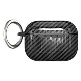 Szénszálas textúrájú TPU tok az AirPods Pro 3 készülékhez