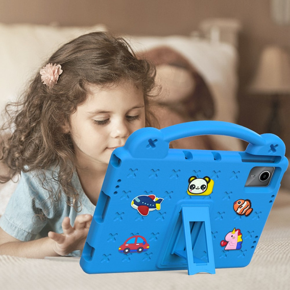 Gyermek tok Lenovo Tab M11, Cute Patterns, állvánnyal, kék