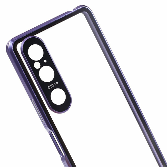 Tok Sony Xperia 1 V, Magnetic Dual Glass, lila